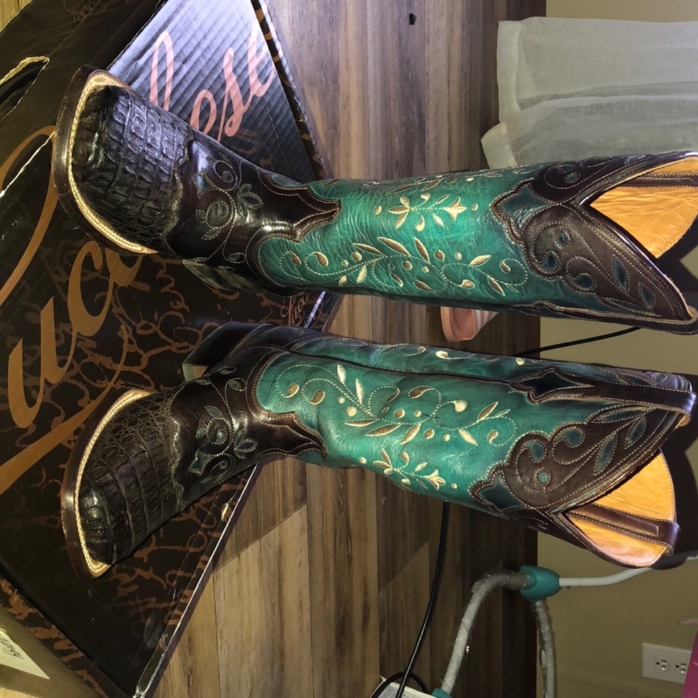 Original Lucchese Sherilyn Caiman Boots
